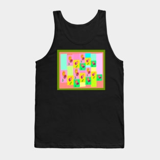 Two Flowers Quilt Tank Top